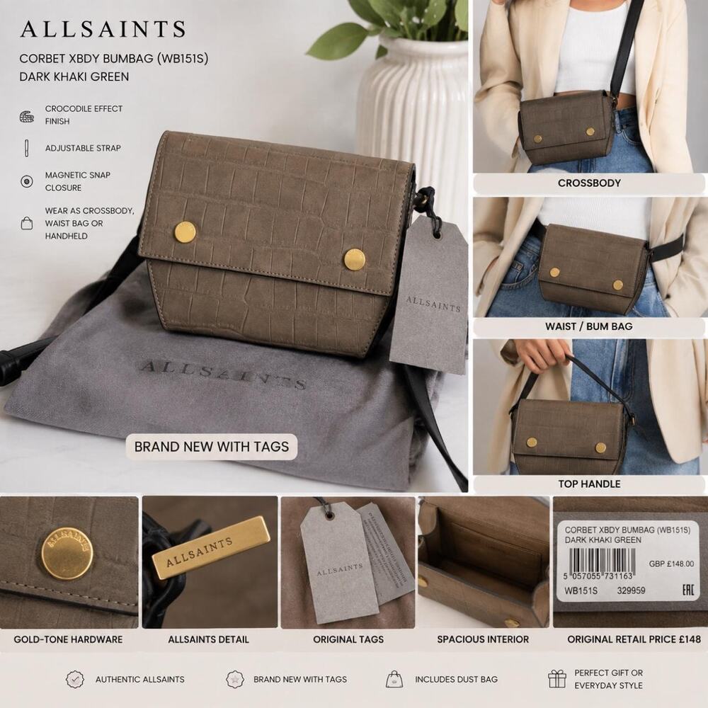 Brand New AllSaints Corbet Crossbody/Bum Bag ✨